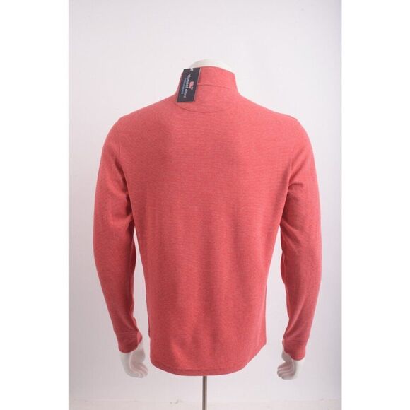 Vineyard Vines Mens Saltwater Quarter Zip Shirt Top Size S Red Stripe NWT - Picture 5 of 6